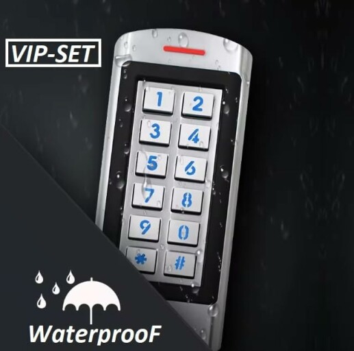 Stainless Waterproof Door Access Control System Kit installed in a commercial setting