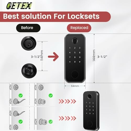 LED Smart Fingerprint Door Lock