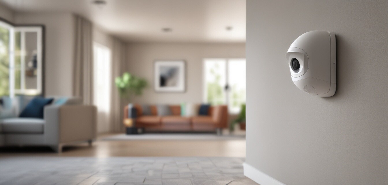 Motion detector on wall